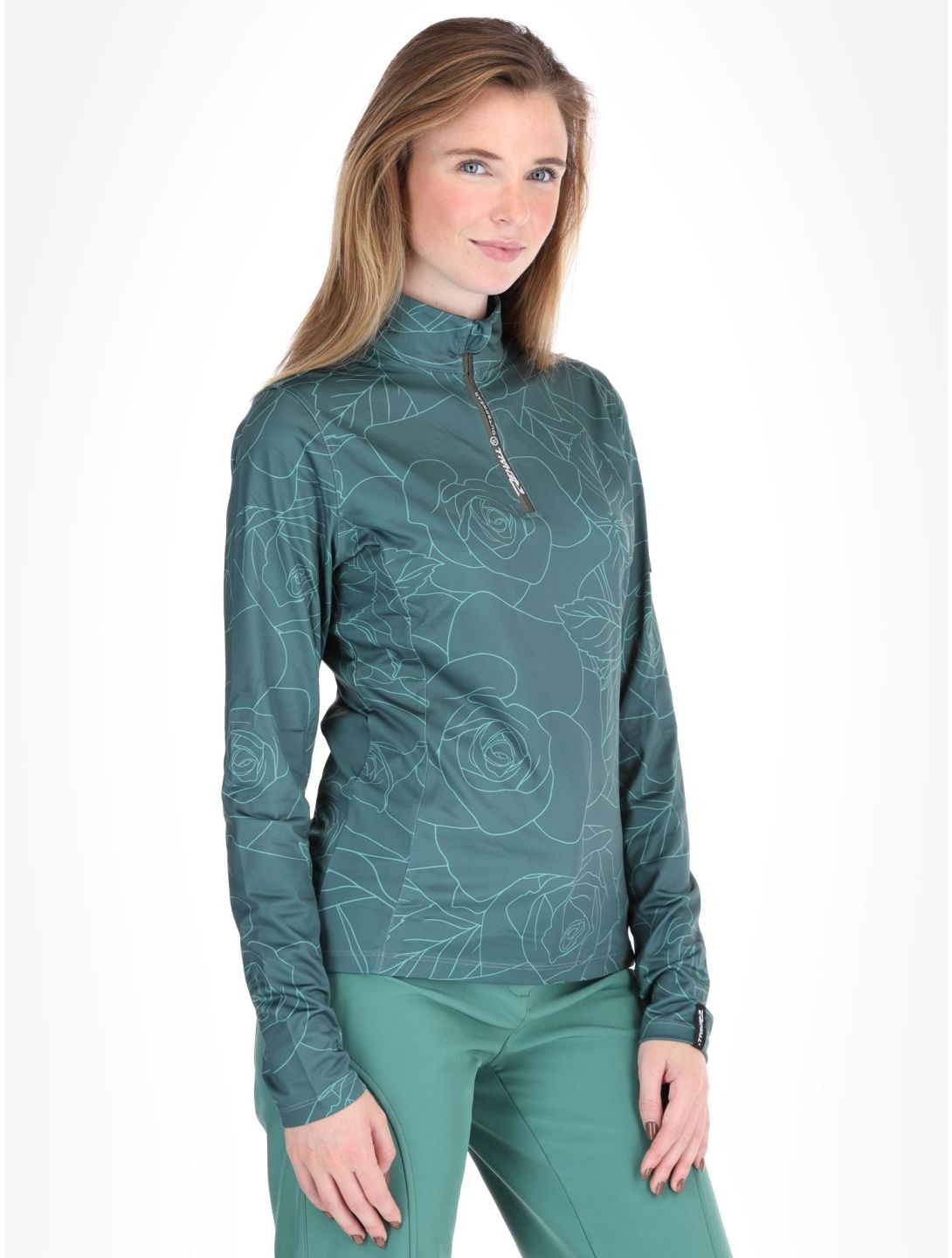 Rehall, Kimi-R GA Ski pully dames Roses Smoke Pine Groen 