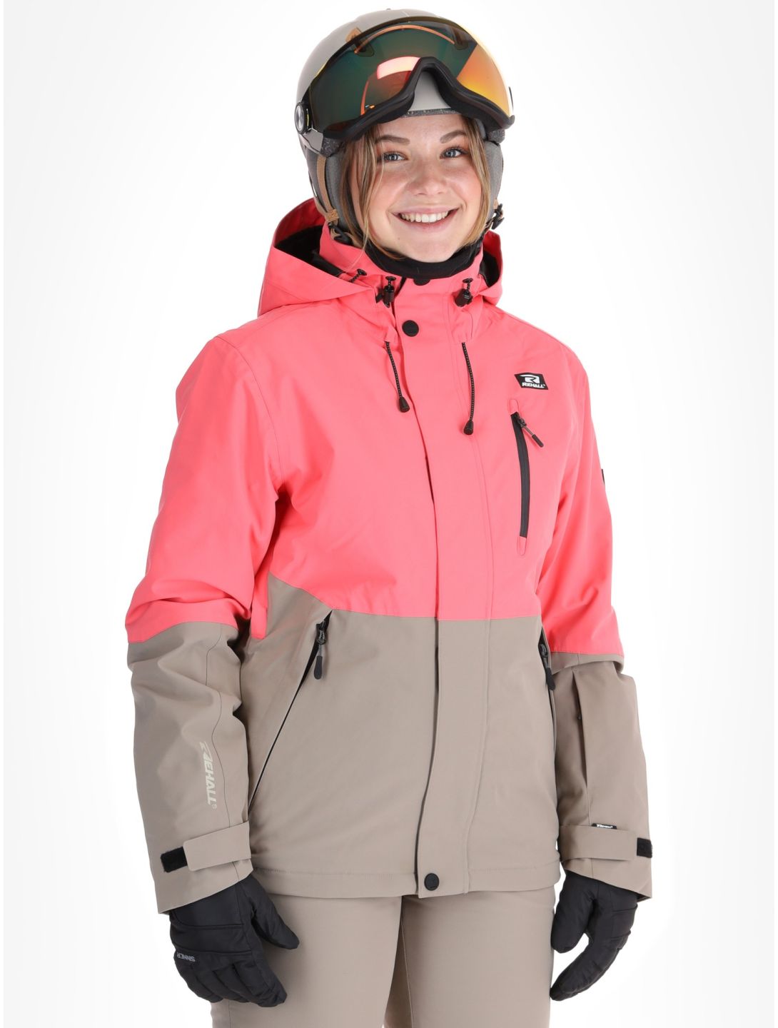 Rehall, Liza-R AA Jas gevoerd dames Calypso Coral Beige, Roze 