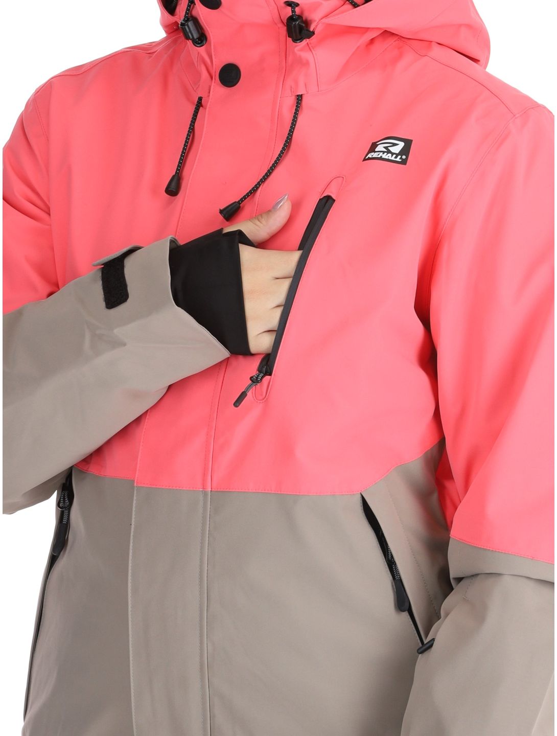 Rehall, Liza-R AA Jas gevoerd dames Calypso Coral Beige, Roze 