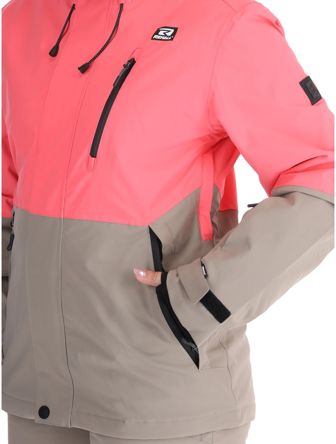 Rehall, Liza-R AA Jas gevoerd dames Calypso Coral Beige, Roze 