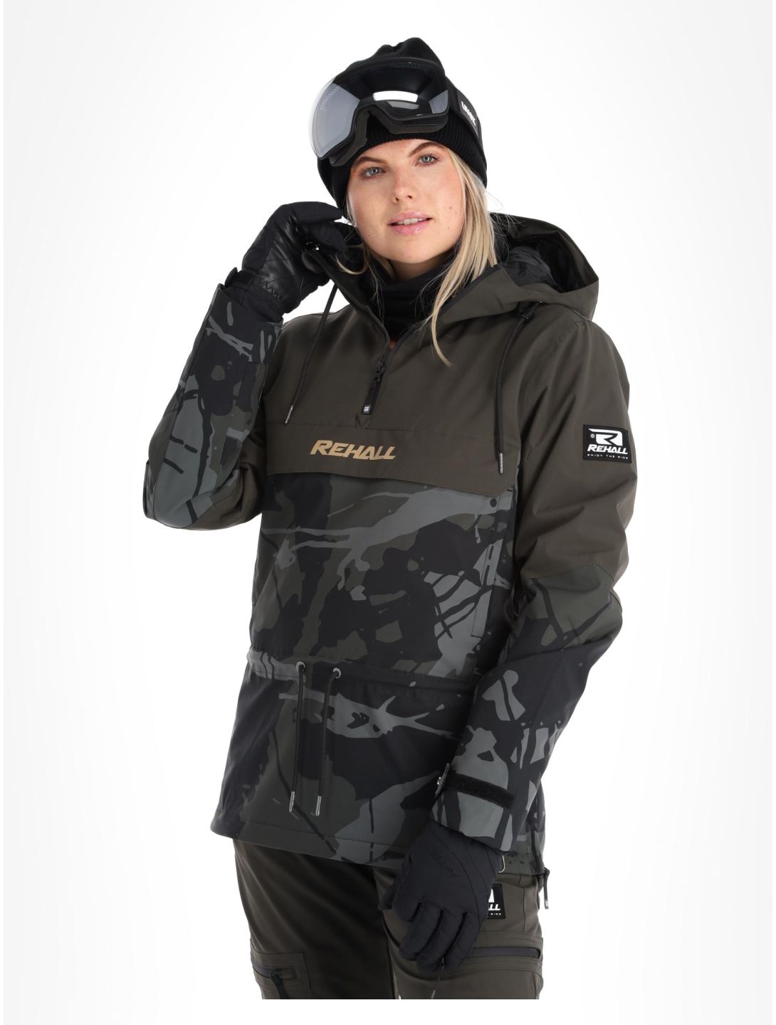 Rehall, Loiza-R winter anorak dames Trashed Graphite grijs 