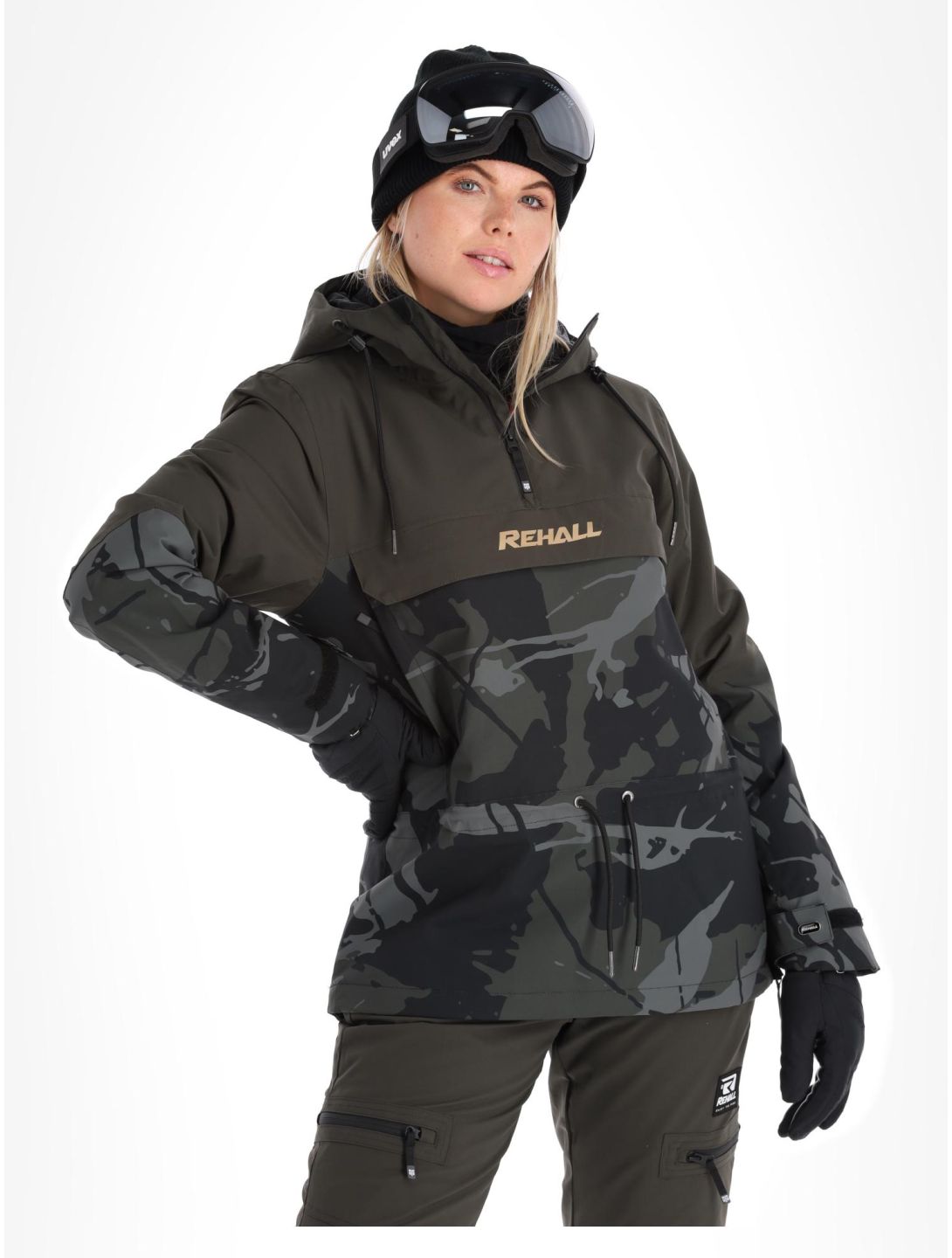 Rehall, Loiza-R winter anorak dames Trashed Graphite grijs 