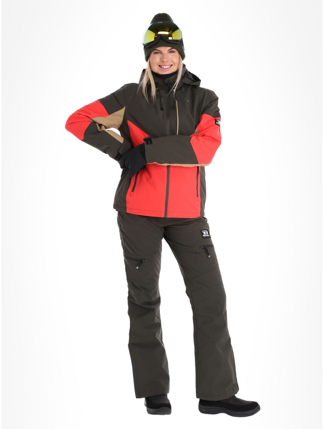 Rehall, Lou-R ski-jas dames Hibiscus Red grijs, rood 