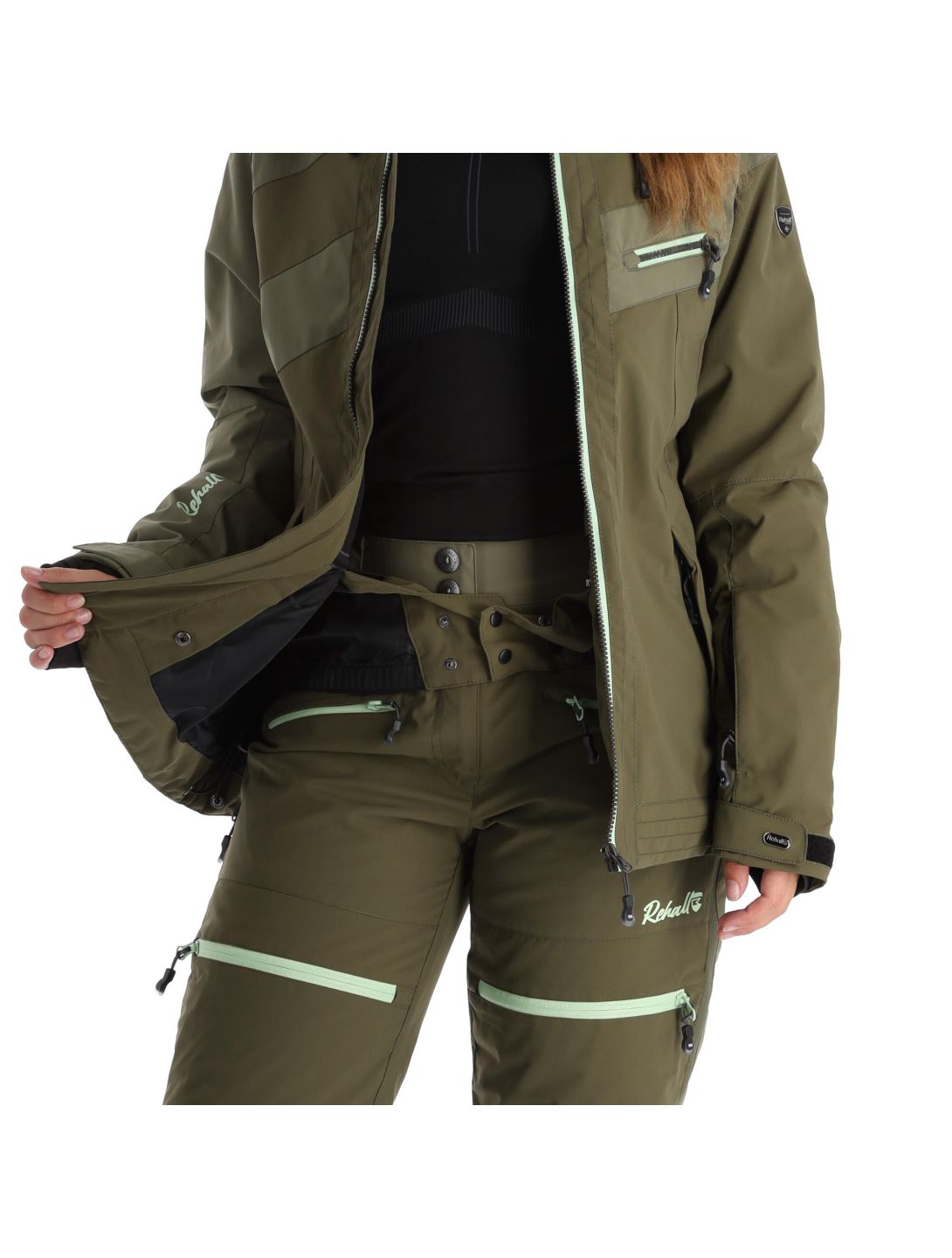 Rehall, Maus-R ski-jas dames dusty olive groen 