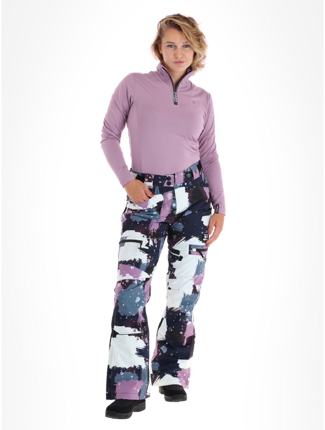 Rehall, Nori-R skibroek dames Camo Abstract Lavender multicolor, paars 