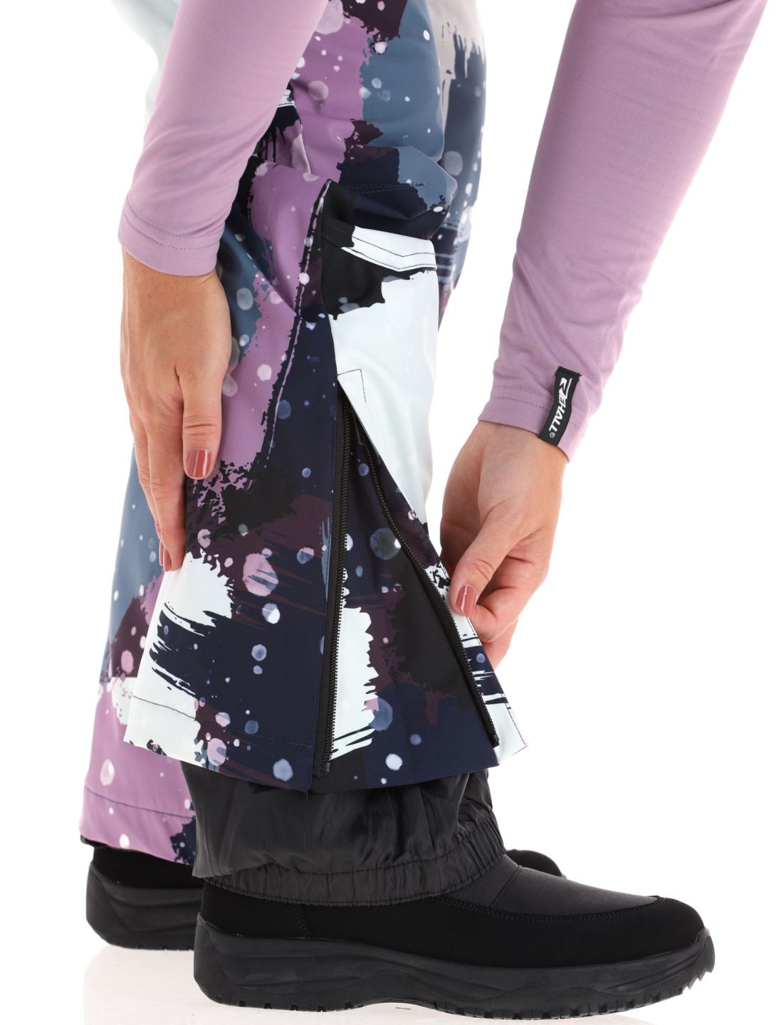 Rehall, Nori-R skibroek dames Camo Abstract Lavender multicolor, paars 