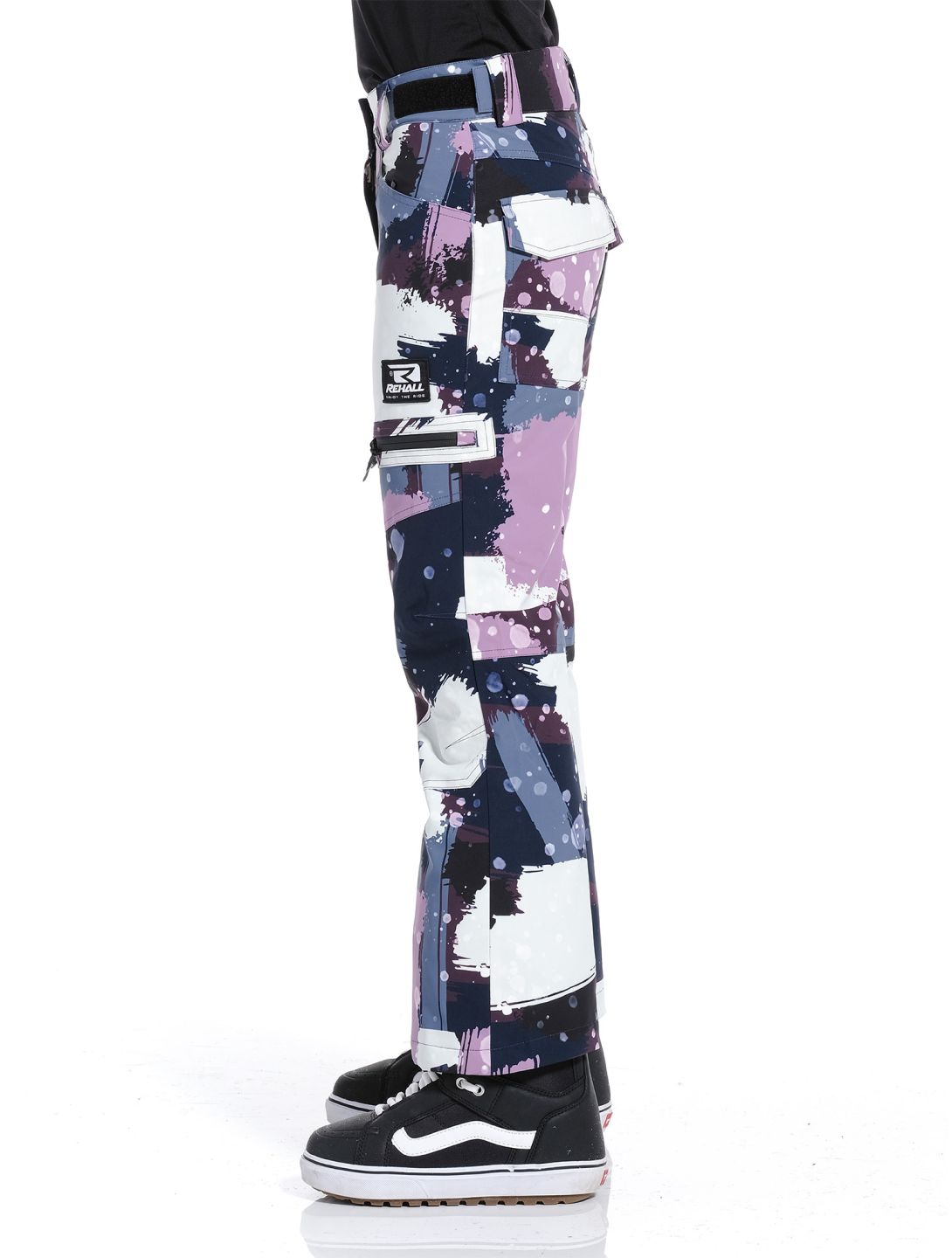 Rehall, Nori-R-Jr. skibroek kinderen Camo Abstract Lavender multicolor, paars 