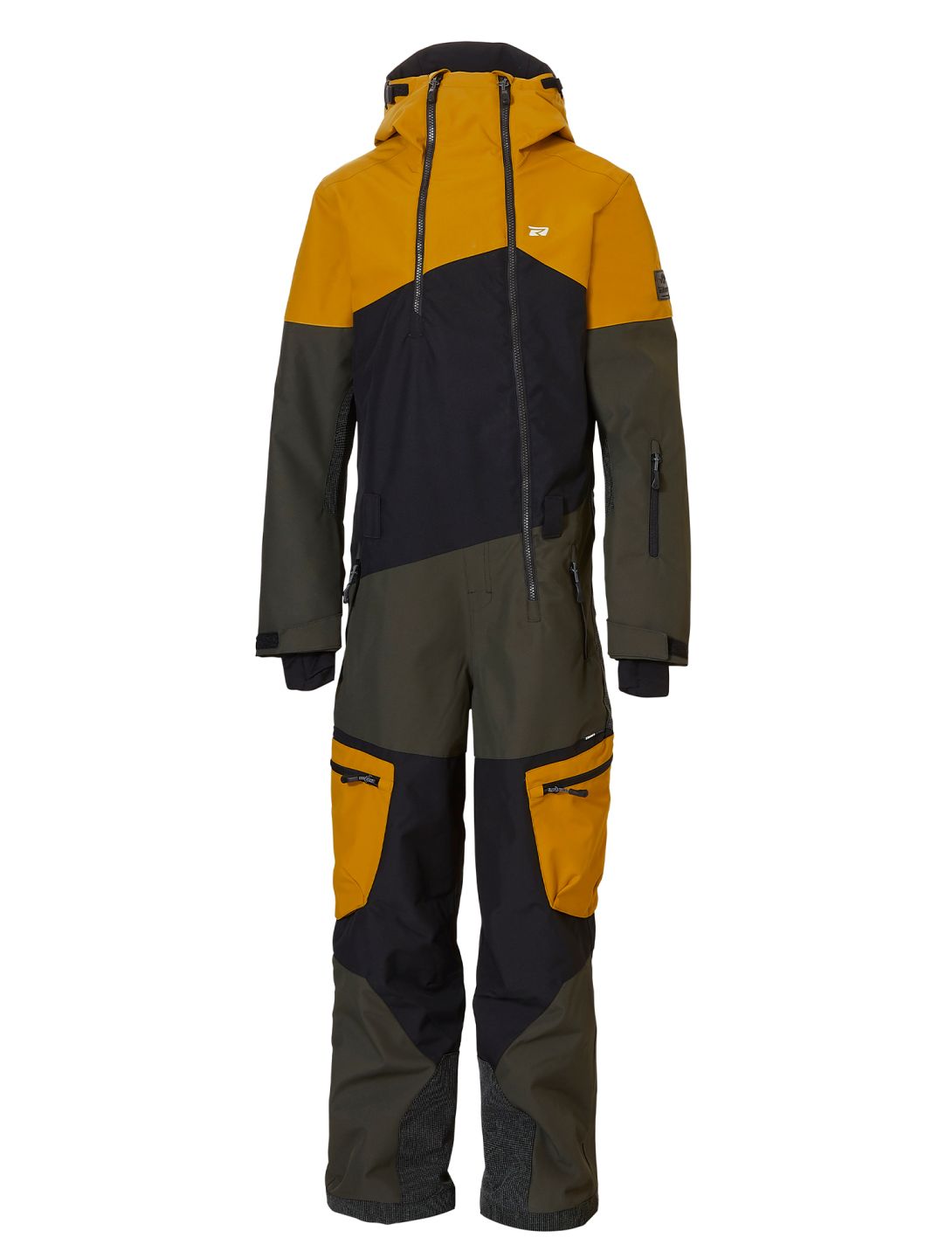 Rehall, Siddley-R ski overall kinderen Tobacco bruin, grijs, zwart 