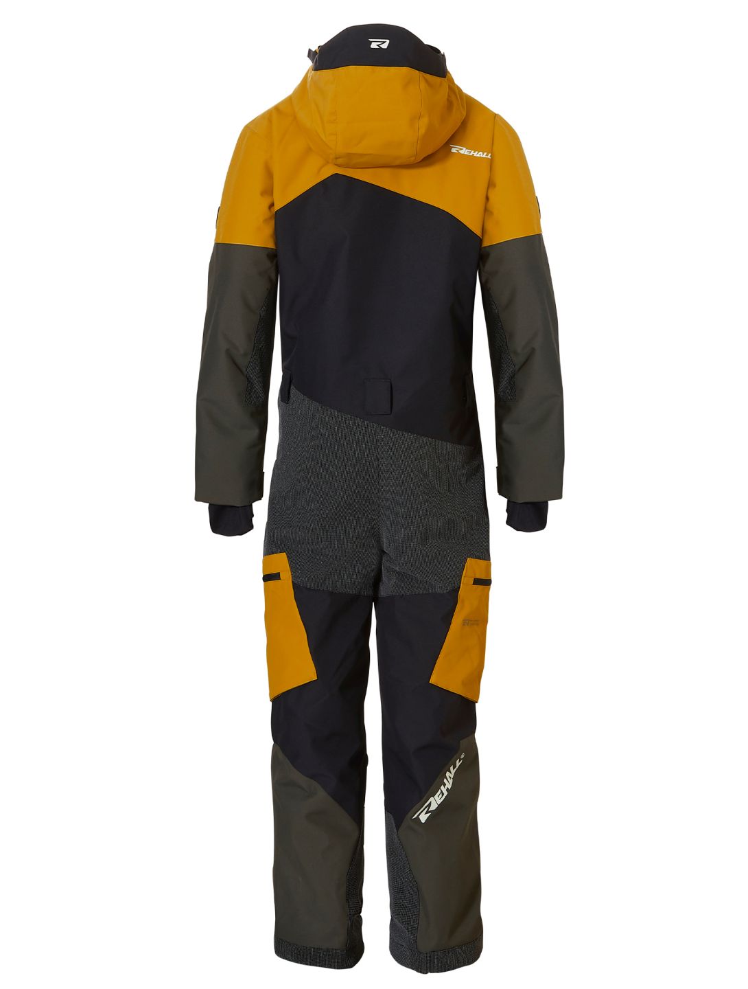 Rehall, Siddley-R ski overall kinderen Tobacco bruin, grijs, zwart 