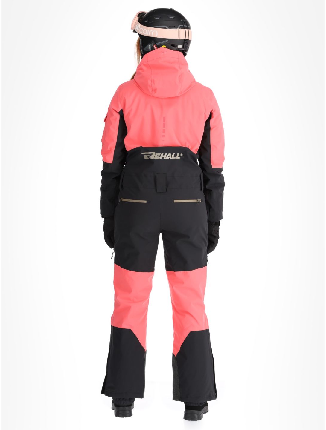 Rehall, Tyger-R DA Ski-overall dames Calypso Coral Roze, Zwart 