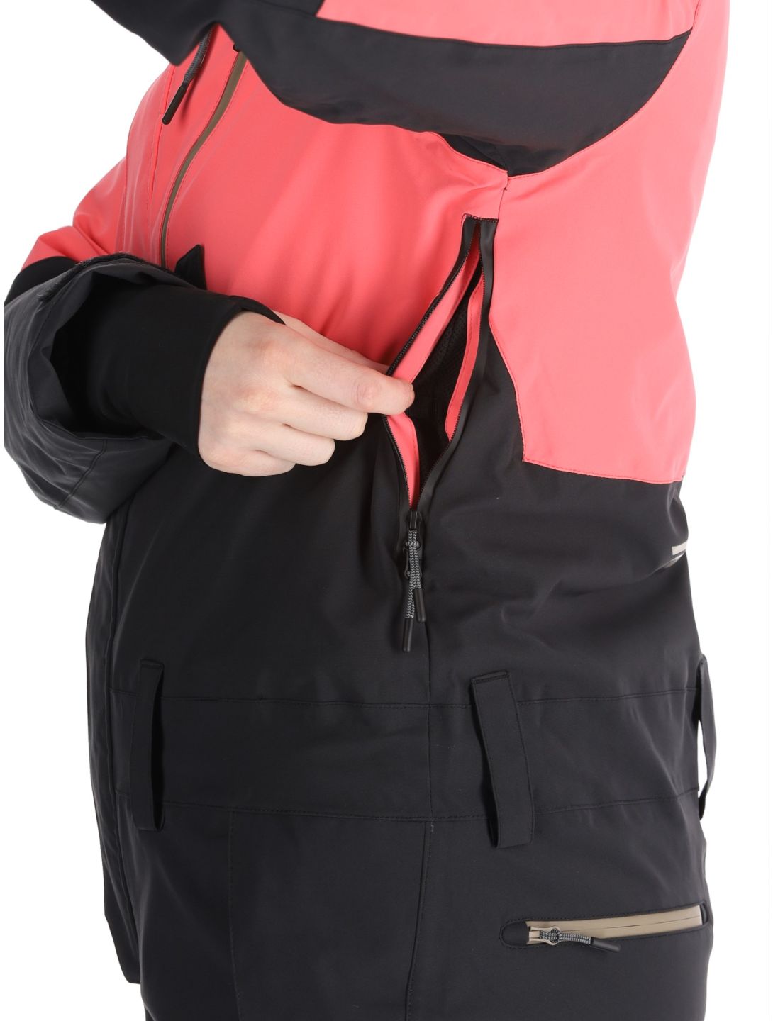 Rehall, Tyger-R DA Ski-overall dames Calypso Coral Roze, Zwart 