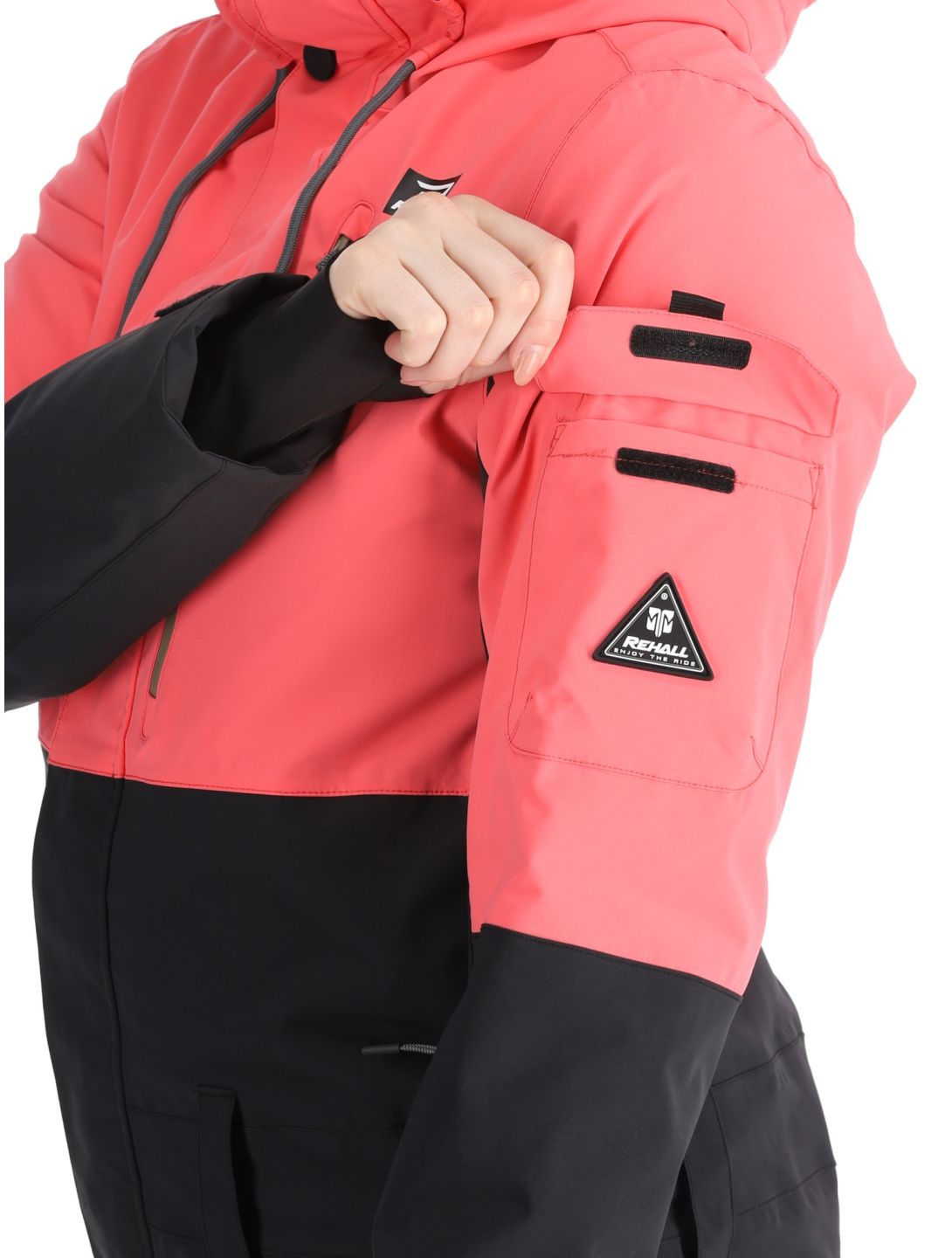 Rehall, Tyger-R DA Ski-overall dames Calypso Coral Roze, Zwart 