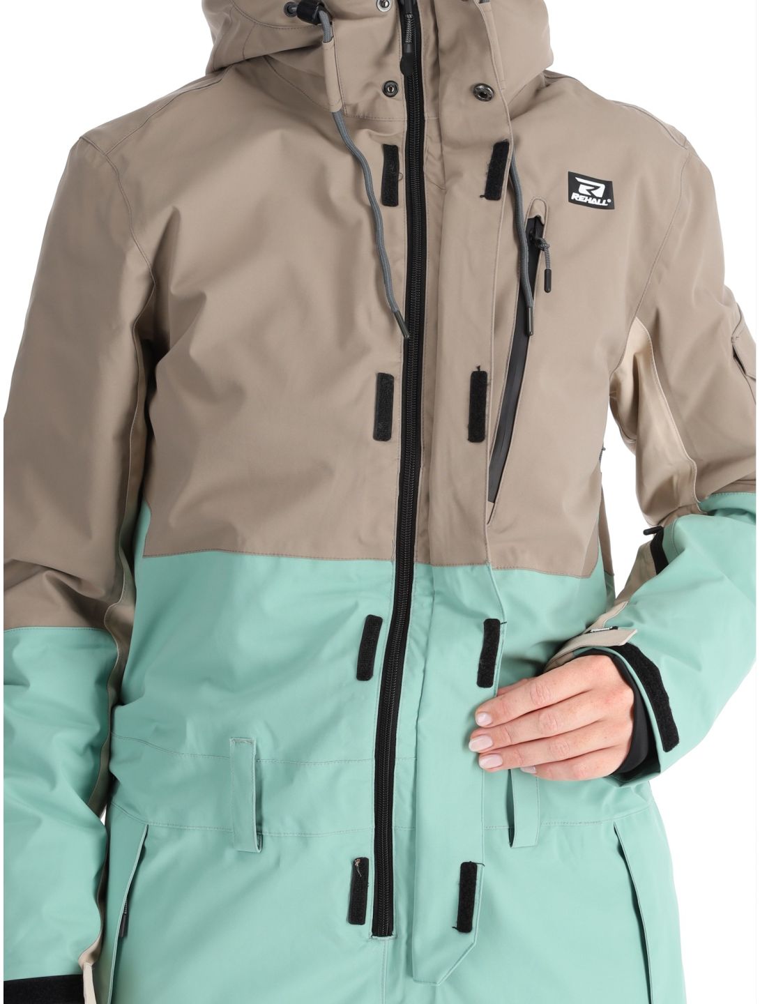 Rehall, Tyger-R DA Ski-overall dames Feldspar Beige, Groen 