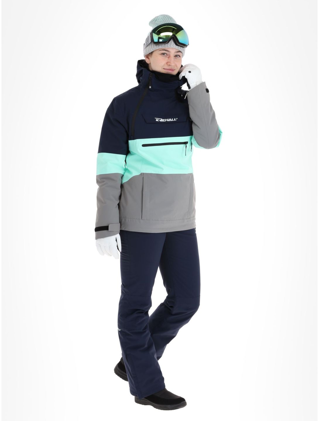 Rehall, Vie-R ski-jas dames Navy blauw, grijs 