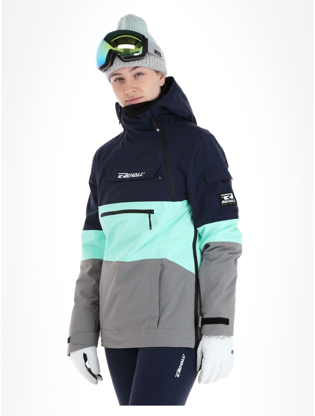 Rehall, Vie-R ski-jas dames Navy blauw, grijs 