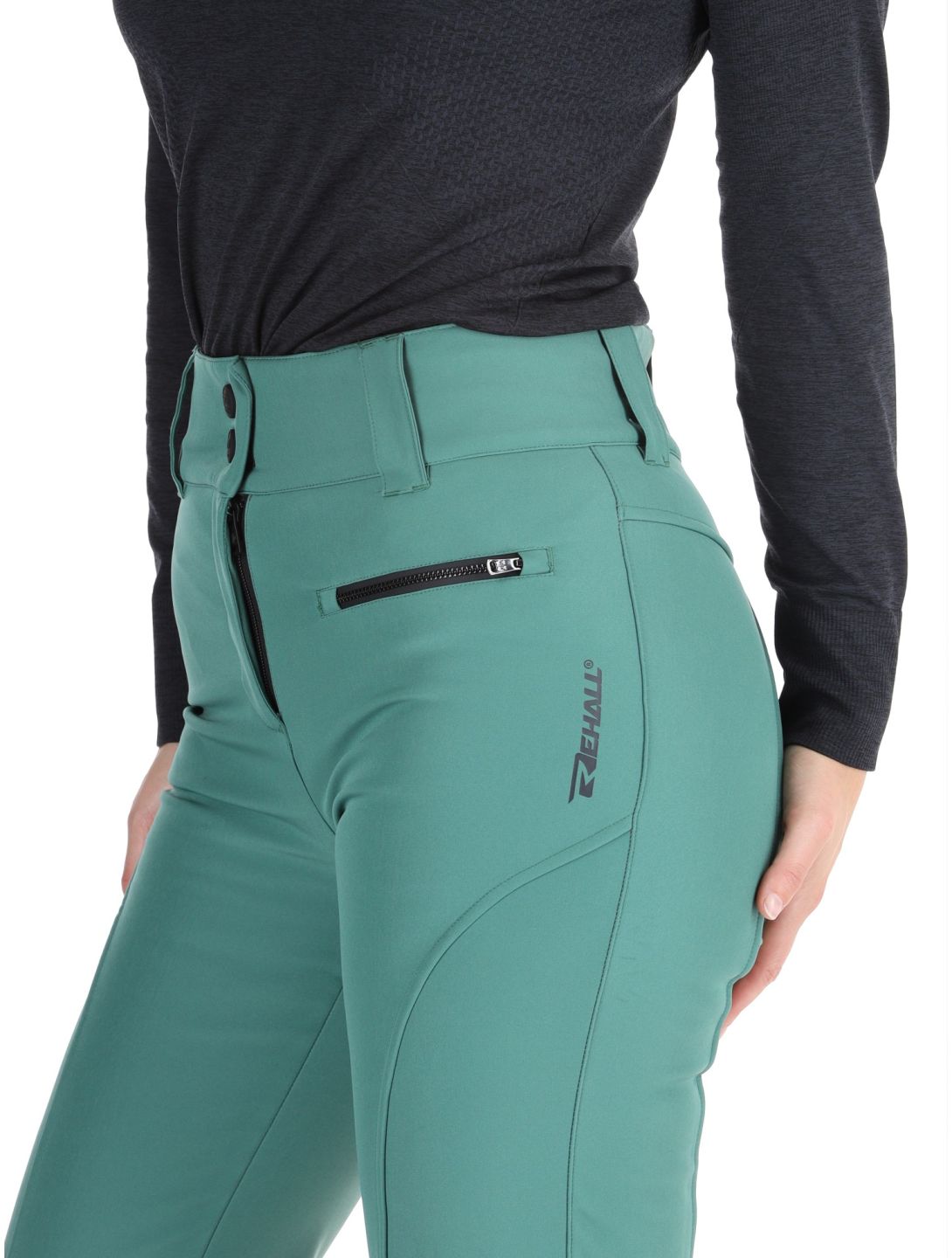 Rehall, Yves-R BC Skibroek Softshell dames Smoke Pine Groen 