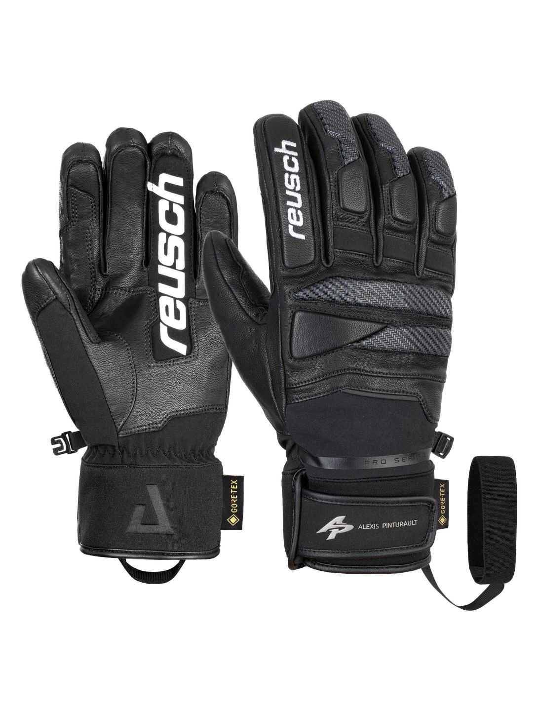 Reusch, Alexis Pinturault GTX + Gore Grip Technology skihandschoenen heren zwart 