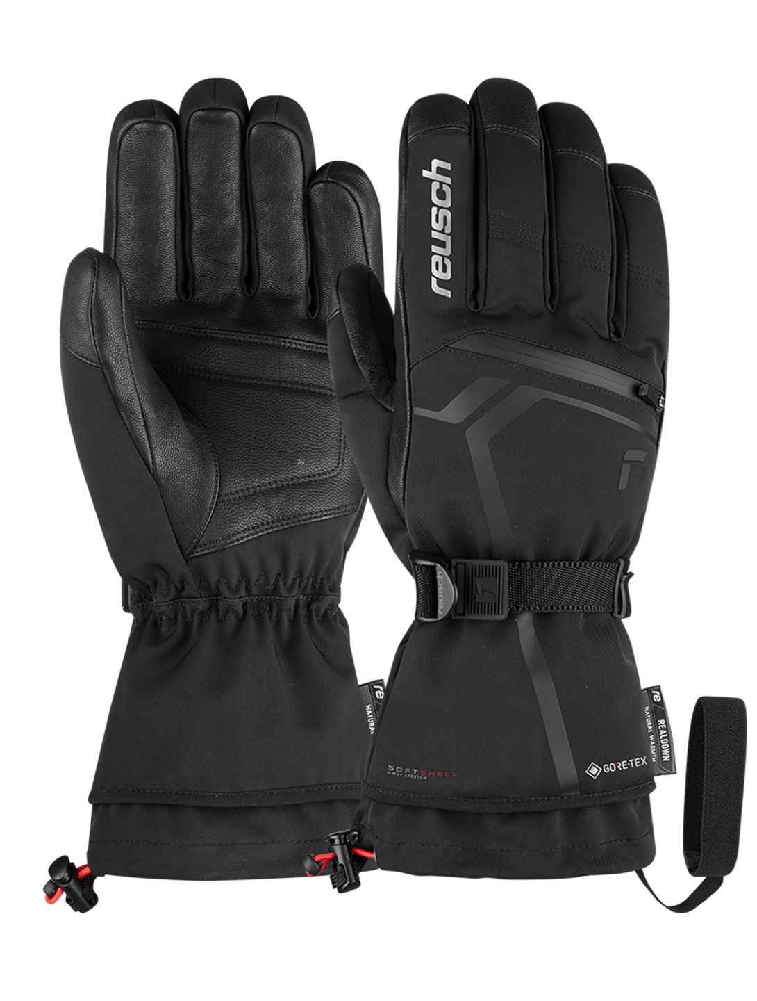 Reusch, Down Spirit GTX skihandschoenen heren Black / Silver zilver, zwart 