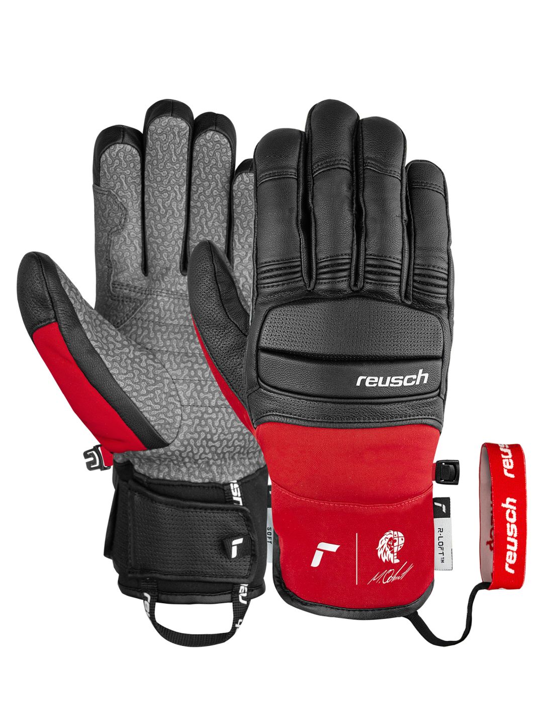 Reusch, Marco Odermatt skihandschoenen heren Black / Fire Red rood, zwart 