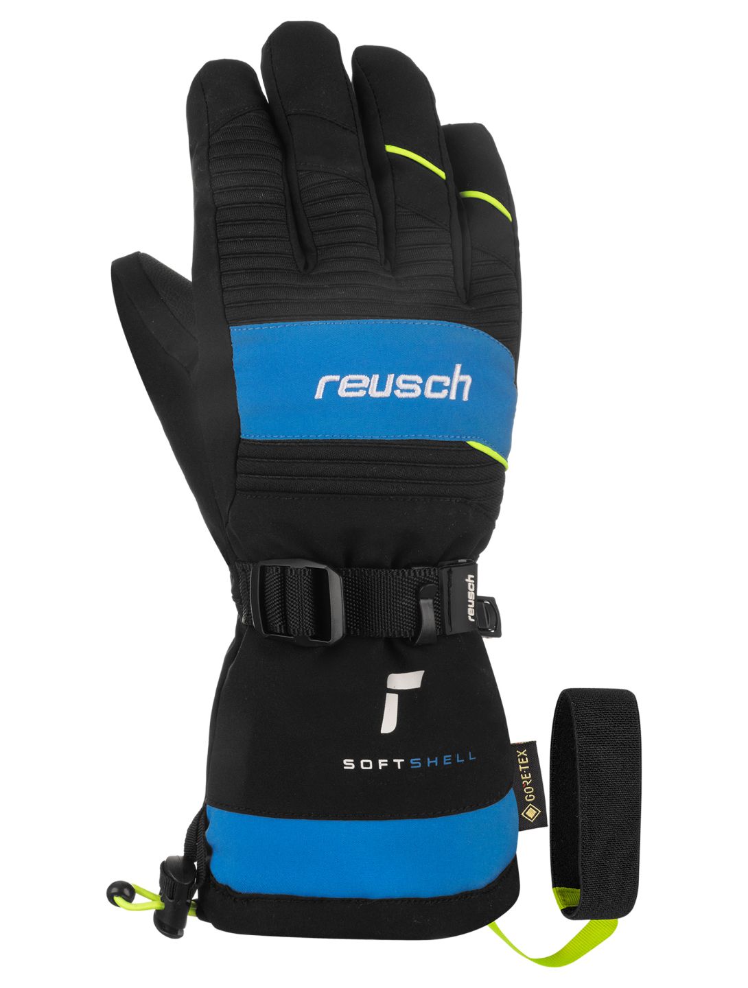 Reusch, Reusch Maxim GORE-TEX skiwanten kinderen Black / Briljant Blue / Safety Yellow blauw, geel, zwart 