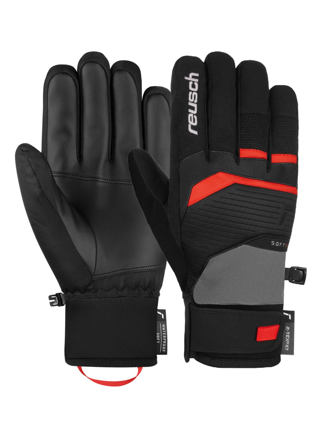 Reusch, Reusch Venom R-TEX® XT skihandschoenen heren Steel Gray / Fire Red grijs, rood 