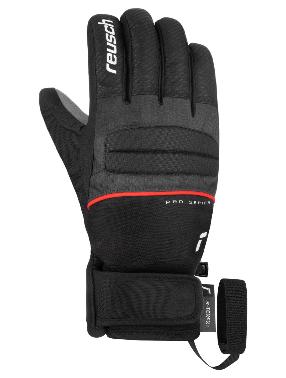 Reusch, Reusch Warrior R-TEX® XT skihandschoenen kinderen Black / White / Fluo Red rood, wit, zwart 