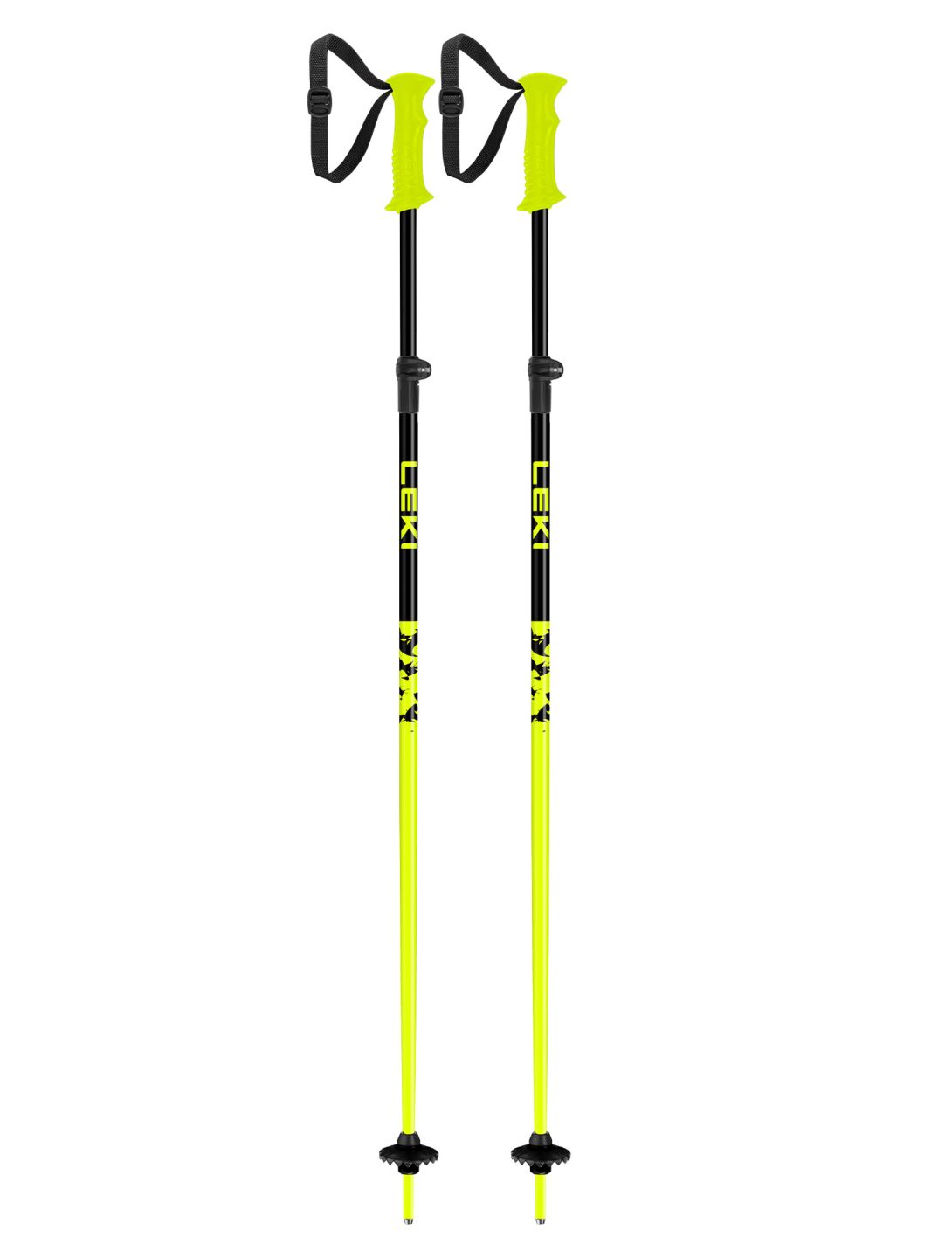 Leki, Rider Vario skistokken kinderen Neon Yellow / Black geel, zwart 