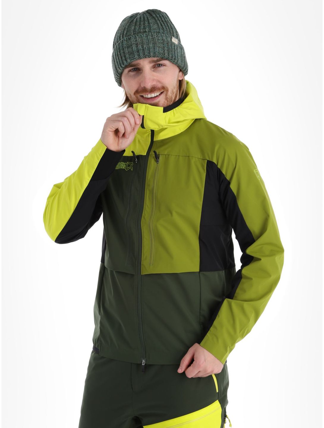 Rock Experience, Inuit Tech AC Softshell jas heren Kombu Green / Sulphur / Cardam Seed Grijs, Groen 