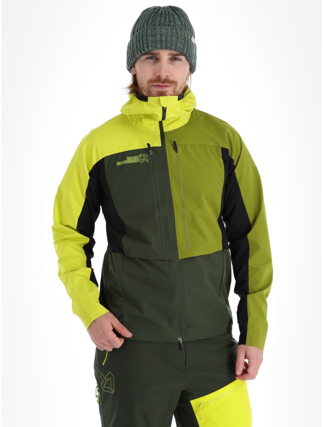 Rock Experience, Inuit Tech AC Softshell jas heren Kombu Green / Sulphur / Cardam Seed Grijs, Groen 