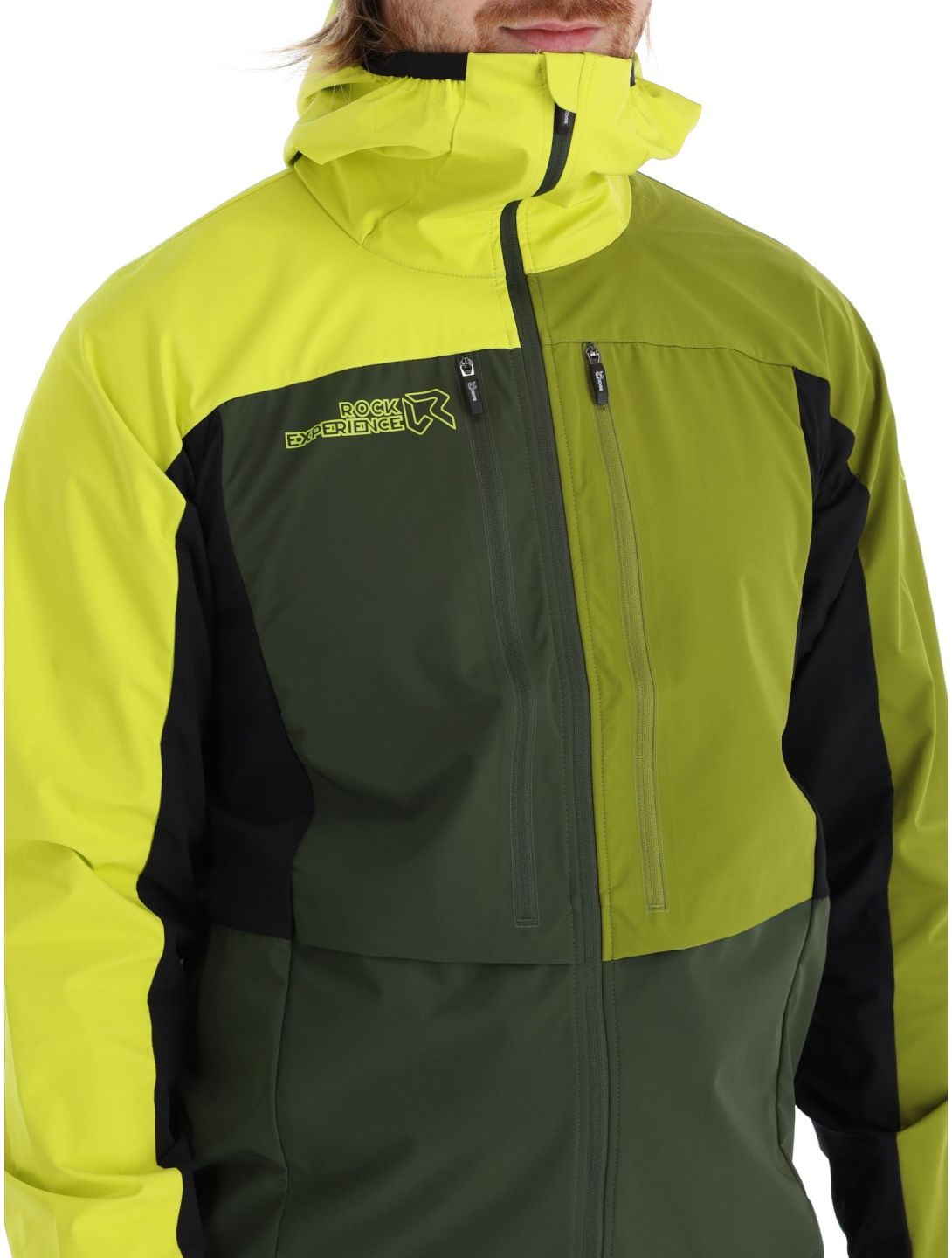 Rock Experience, Inuit Tech AC Softshell jas heren Kombu Green / Sulphur / Cardam Seed Grijs, Groen 