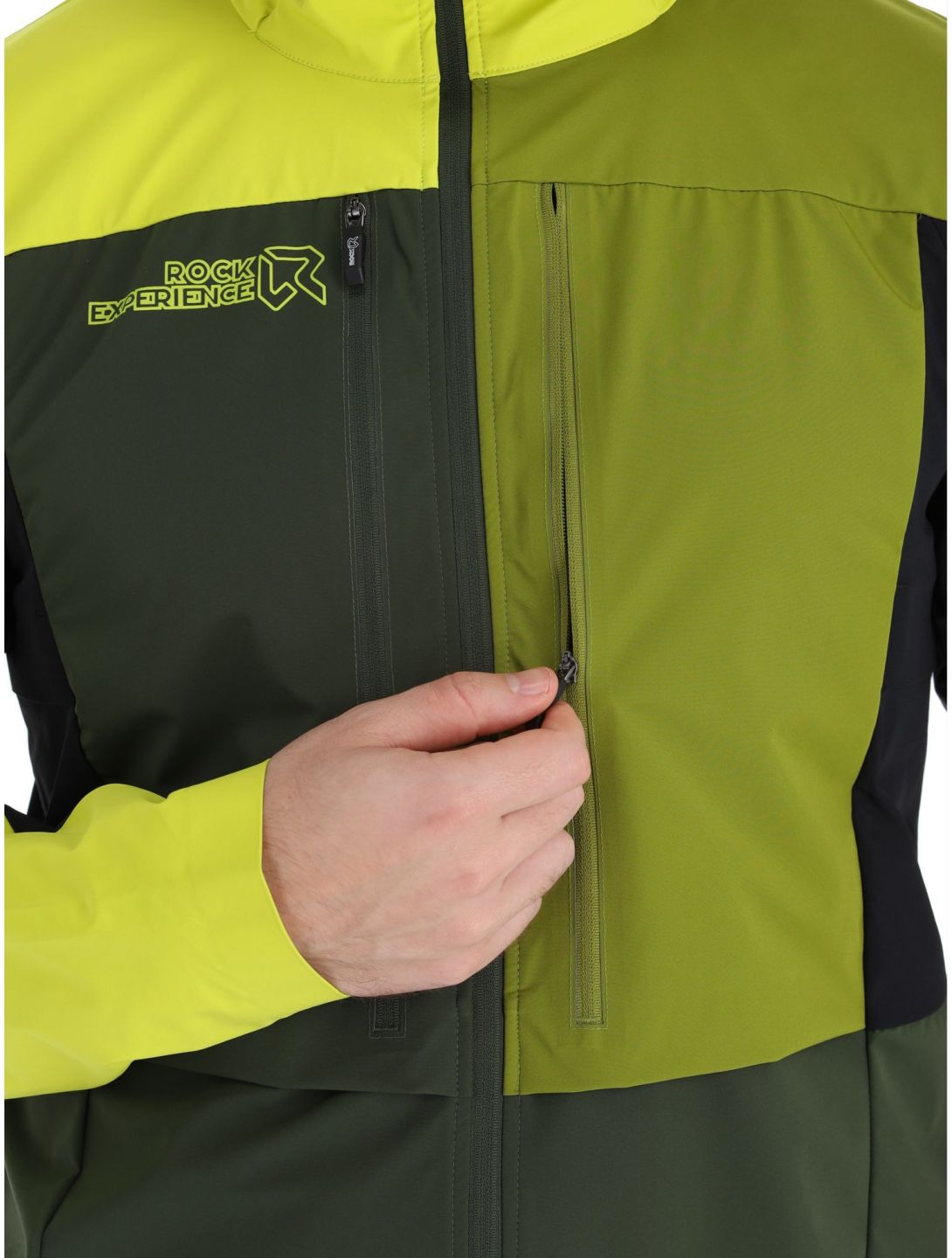 Rock Experience, Inuit Tech AC Softshell jas heren Kombu Green / Sulphur / Cardam Seed Grijs, Groen 