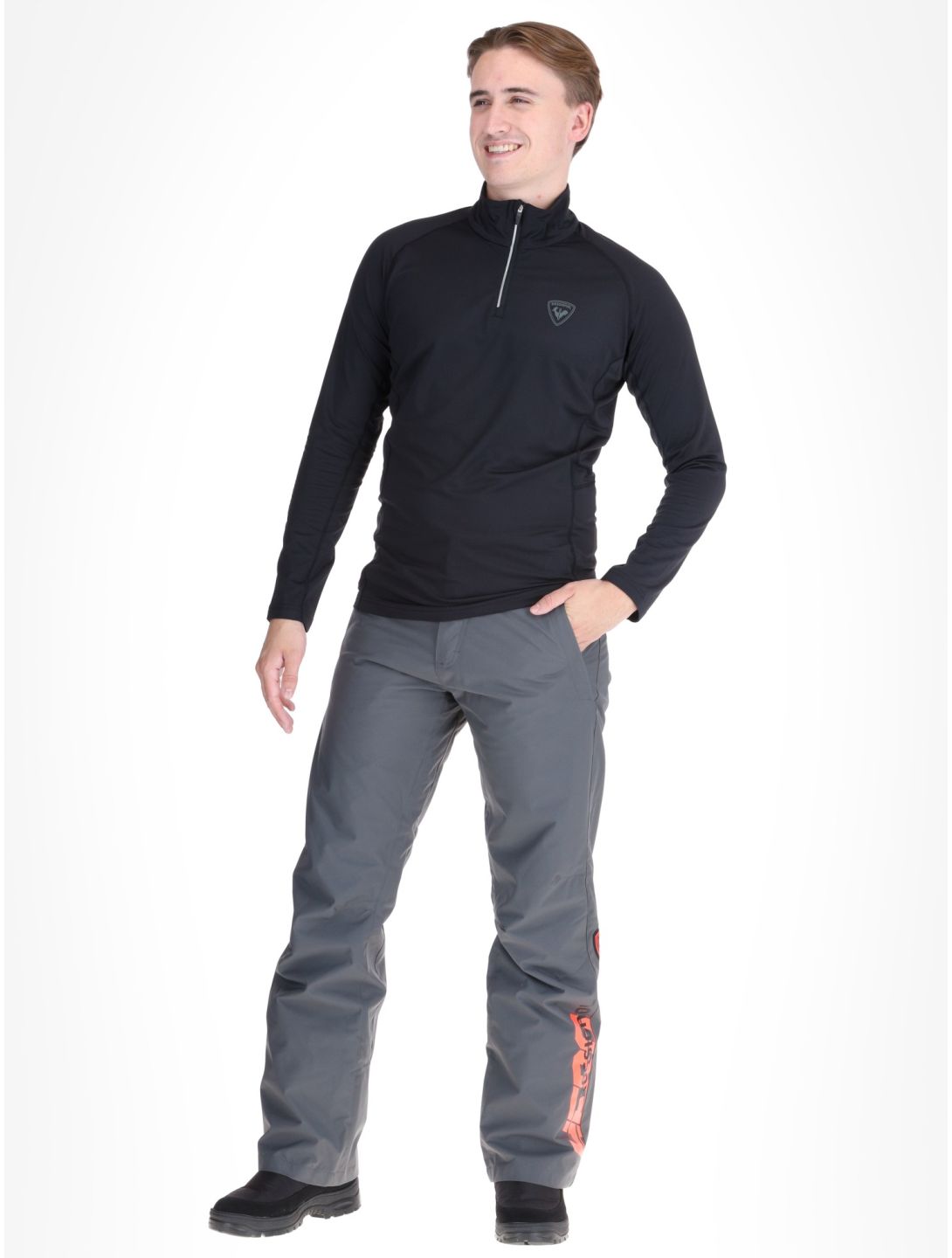 Rossignol, Classique 1/2 Zip GA Ski pully heren Black Zwart 