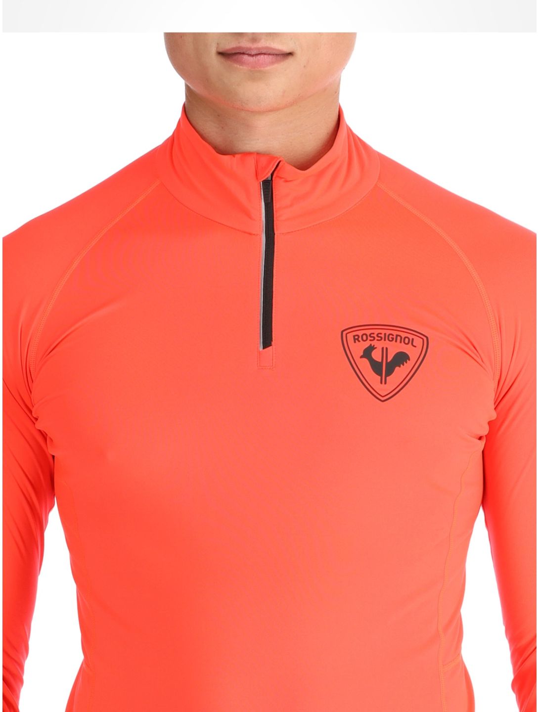 Rossignol, New Hero Classique 1/2 Zip GA Ski pully heren Neon Red Rood 