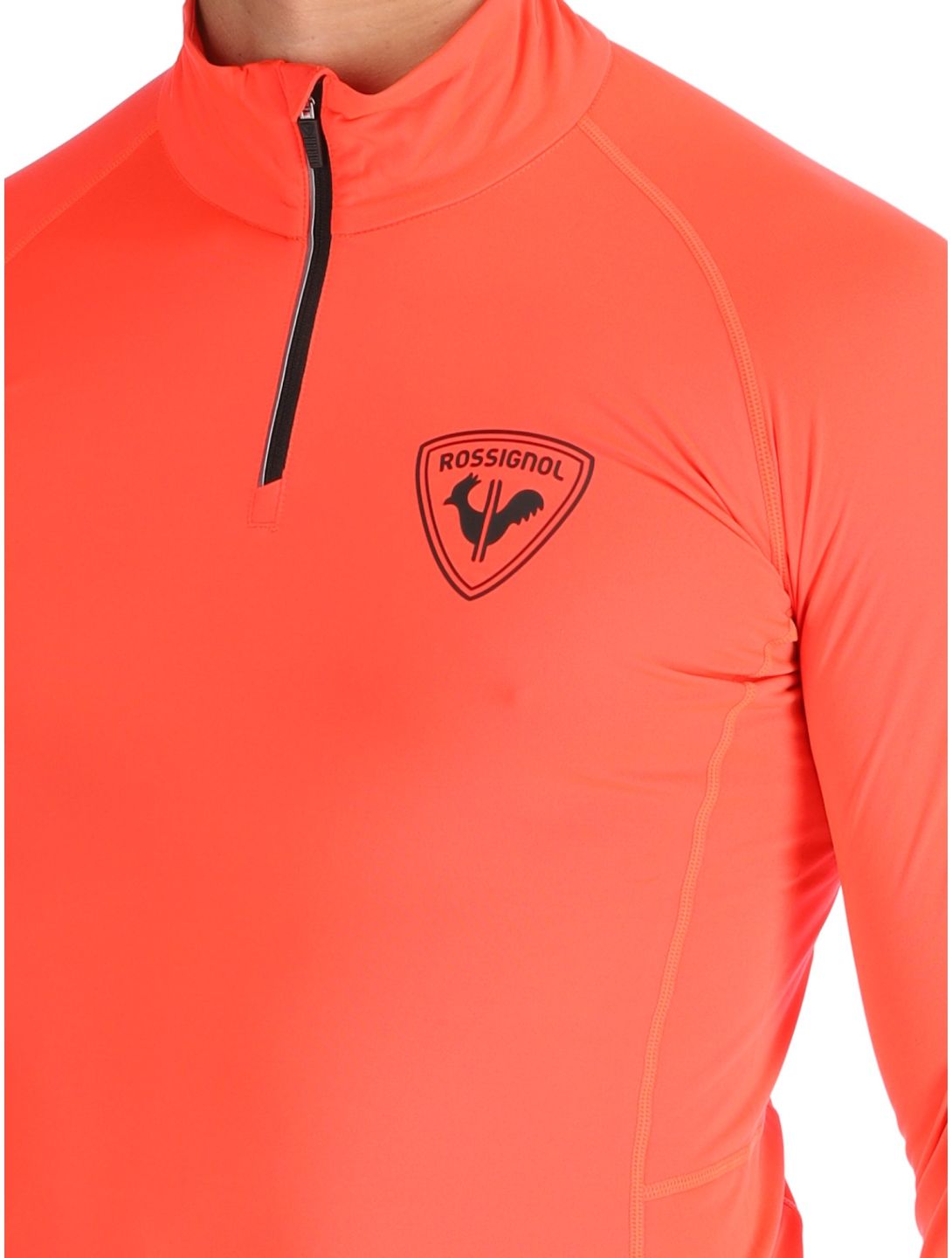 Rossignol, New Hero Classique 1/2 Zip GA Ski pully heren Neon Red Rood 