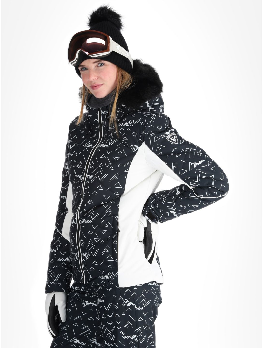 Rossignol, W Staci Print Puffy AA Jas gevoerd dames Black Zwart 