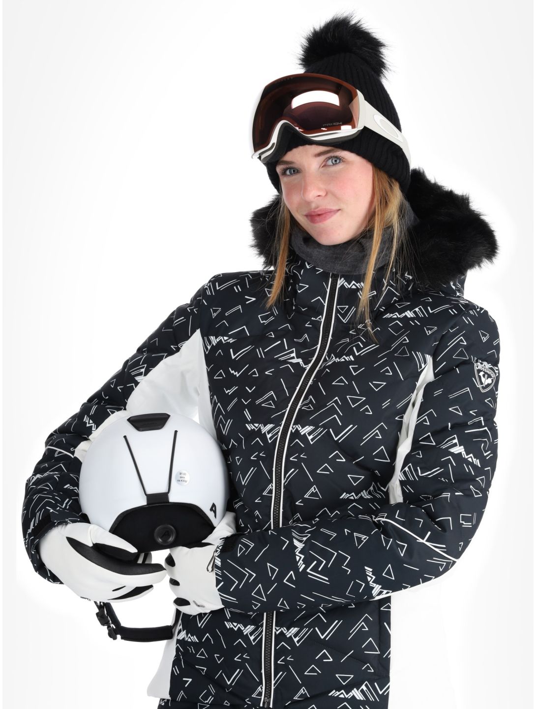 Rossignol, W Staci Print Puffy AA Jas gevoerd dames Black Zwart 