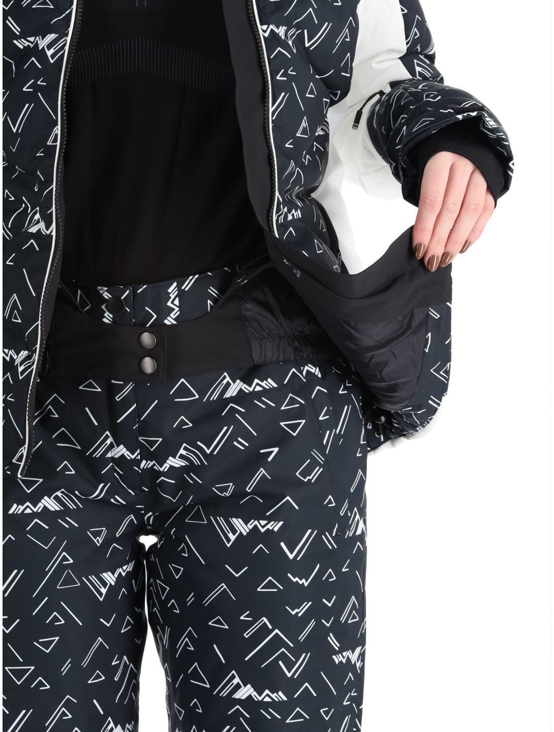 Rossignol, W Staci Print Puffy AA Jas gevoerd dames Black Zwart 