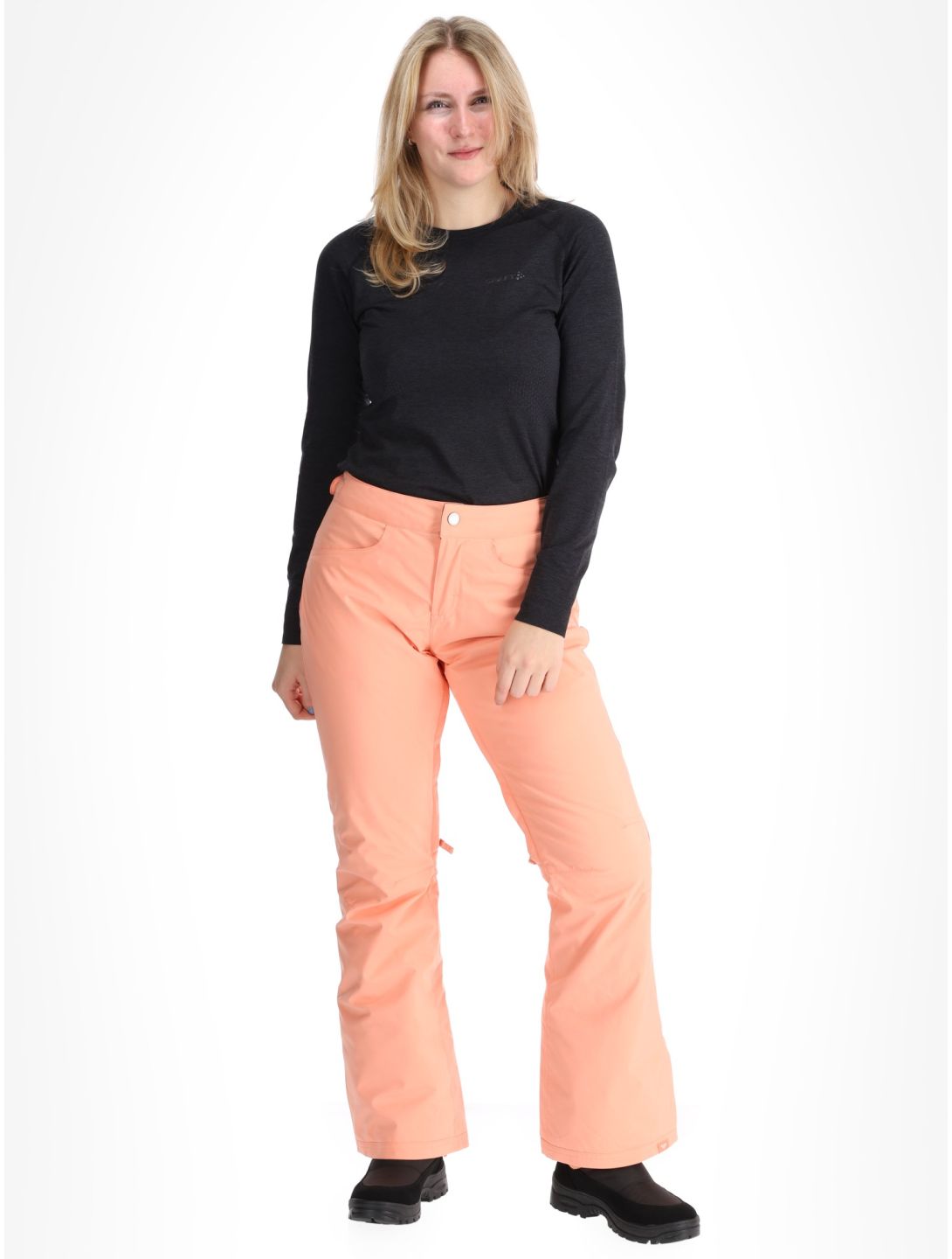 Roxy, Backyard BA Skibroek Gevoerd dames Peach Pink Roze 