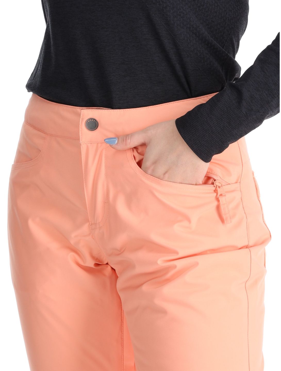 Roxy, Backyard BA Skibroek Gevoerd dames Peach Pink Roze 