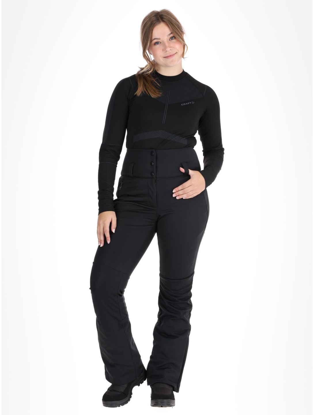 Rukka, Soikko softshell skibroek dames Basic Black zwart 