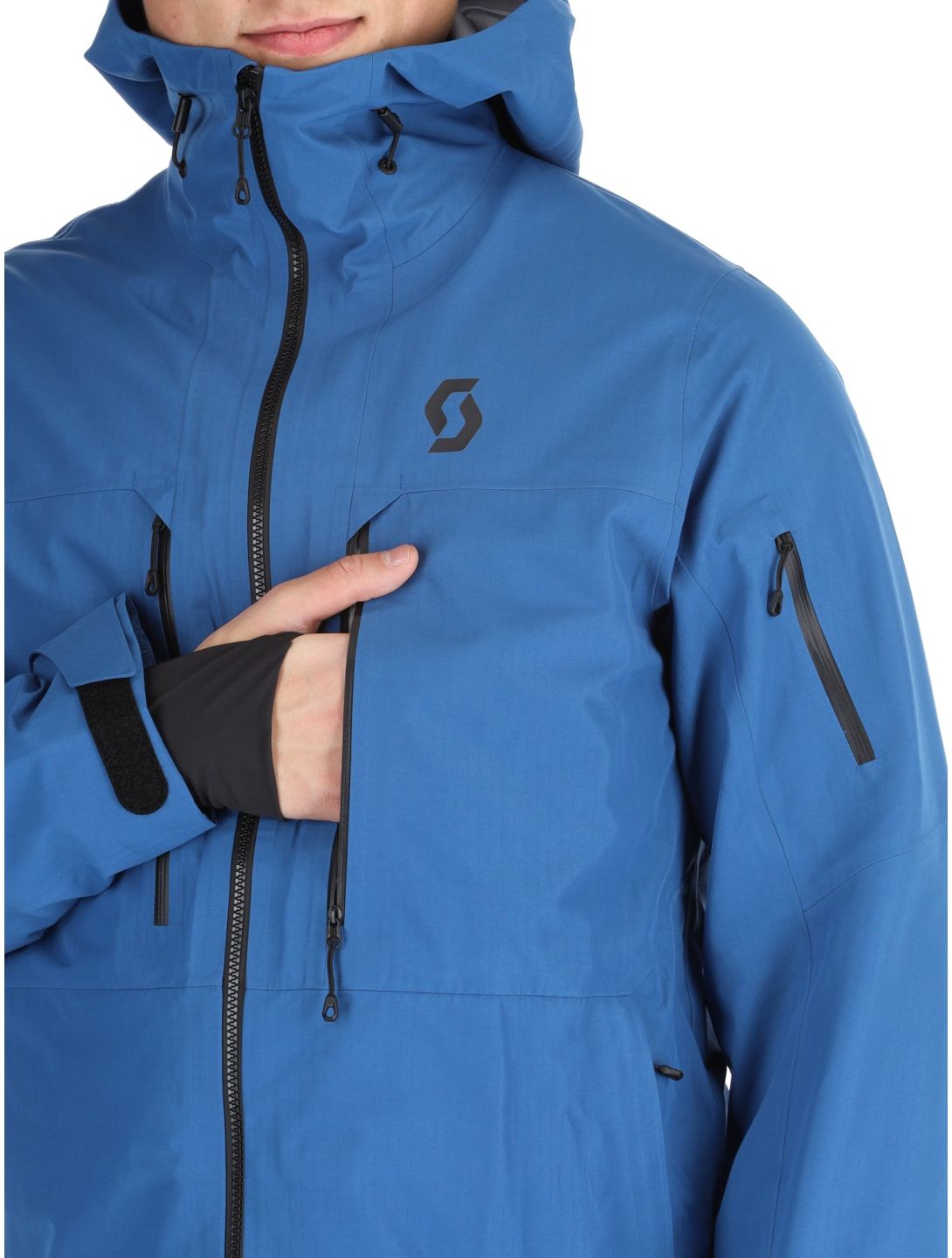 Scott, Jacket M's Vertic Ripstop 3L AB Hardshell jas heren Solid Blue Blauw 