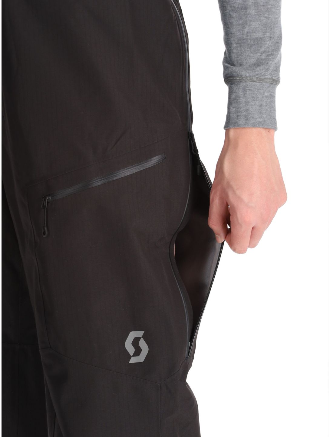 Scott, Pants M's Vertic Ripstop 3L BB Skibroek Hardshell heren Black Zwart 