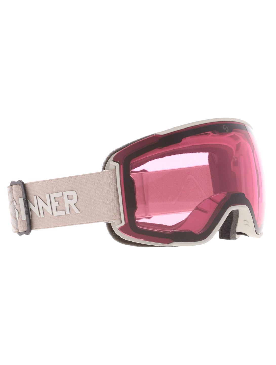 Sinner, Snowflake PA Goggles extra lens unisex Mat Light Grey Grijs 