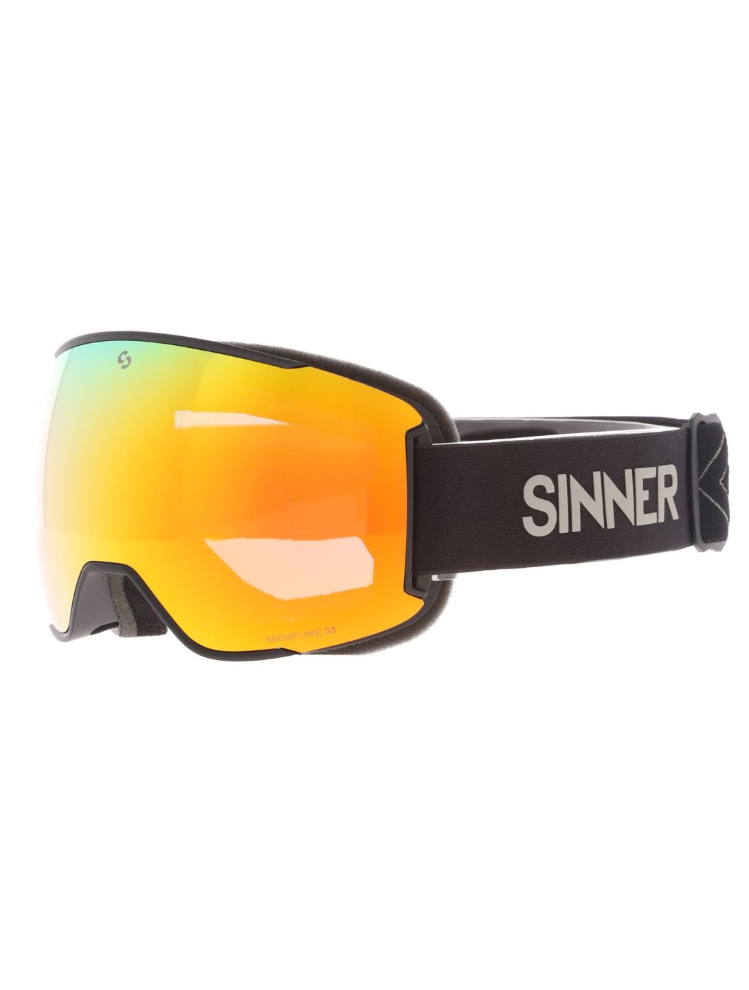 Sinner, Snowflake PA Goggles extra lens unisex Matt Black Zwart 