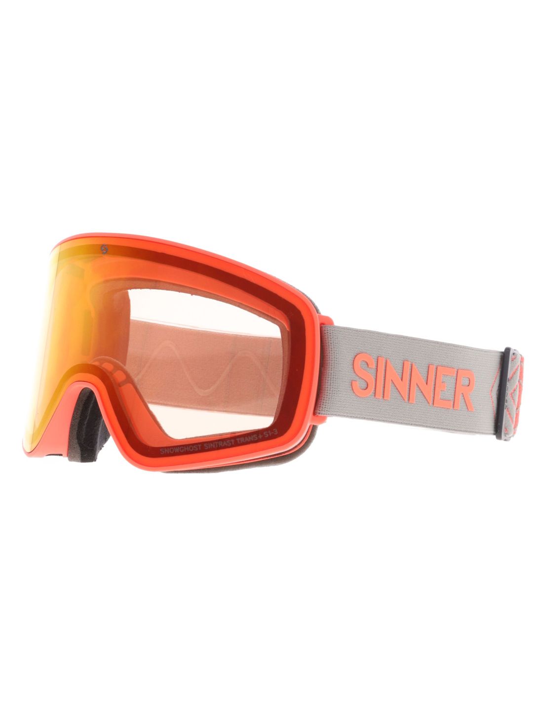 Sinner, Snowghost PA Goggles unisex Matt Orange Grijs, Oranje 