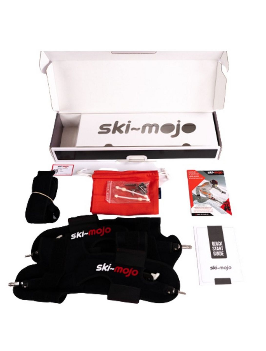 Ski-Mojo, Exoskeleton silver (55-85kg) ski-brace unisex zwart 