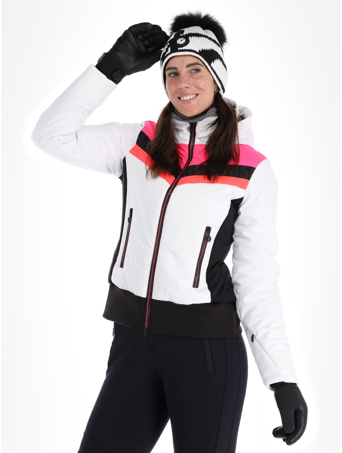 Sportalm Kitzbühel, Anniston m.Kap.o.P. ski-jas dames Optical white wit 