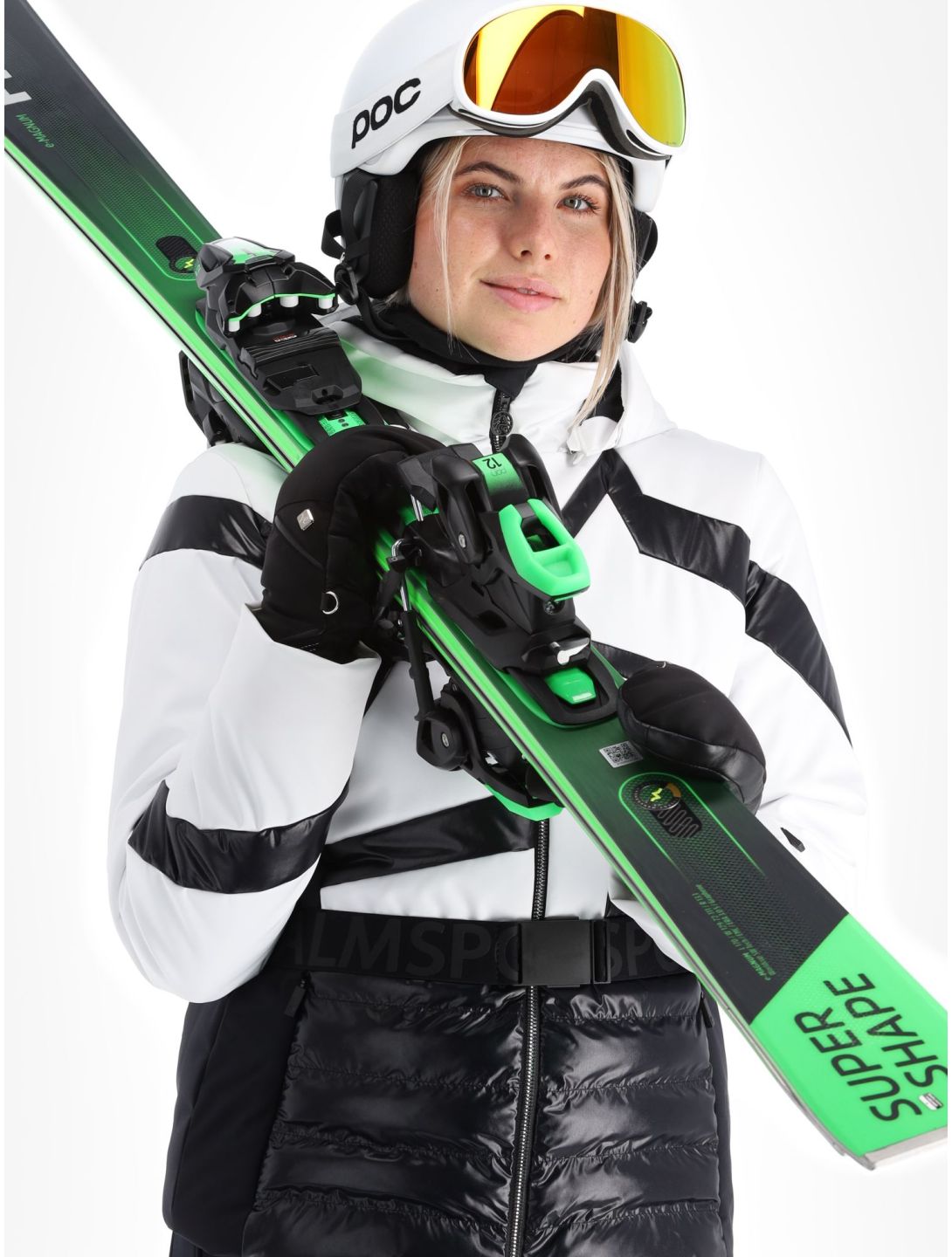 Sportalm Kitzbühel, Subway m.Kap.o.P. ski-jas dames Optical white wit 