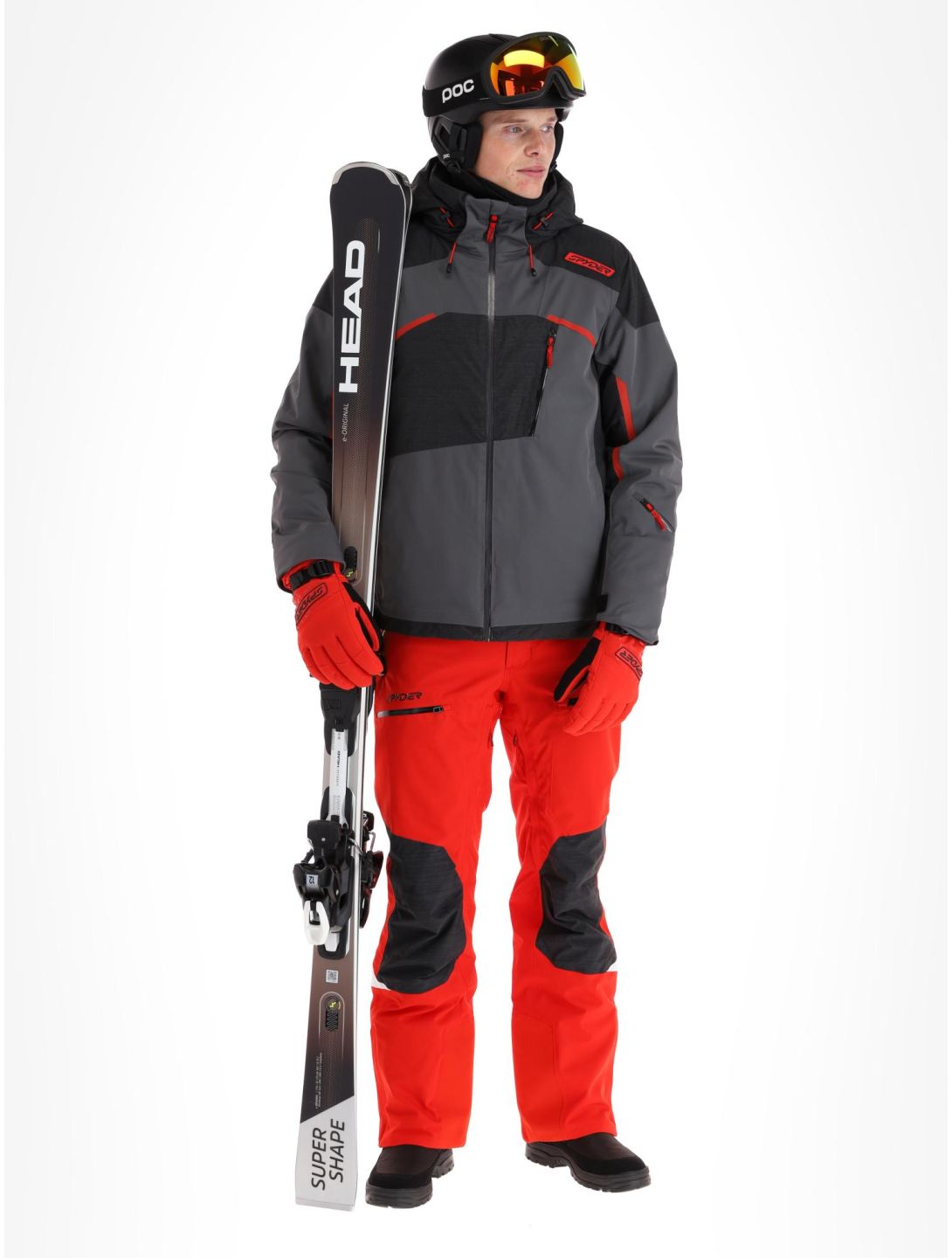 Spyder, Leader ski-jas heren Polar grijs, zwart 