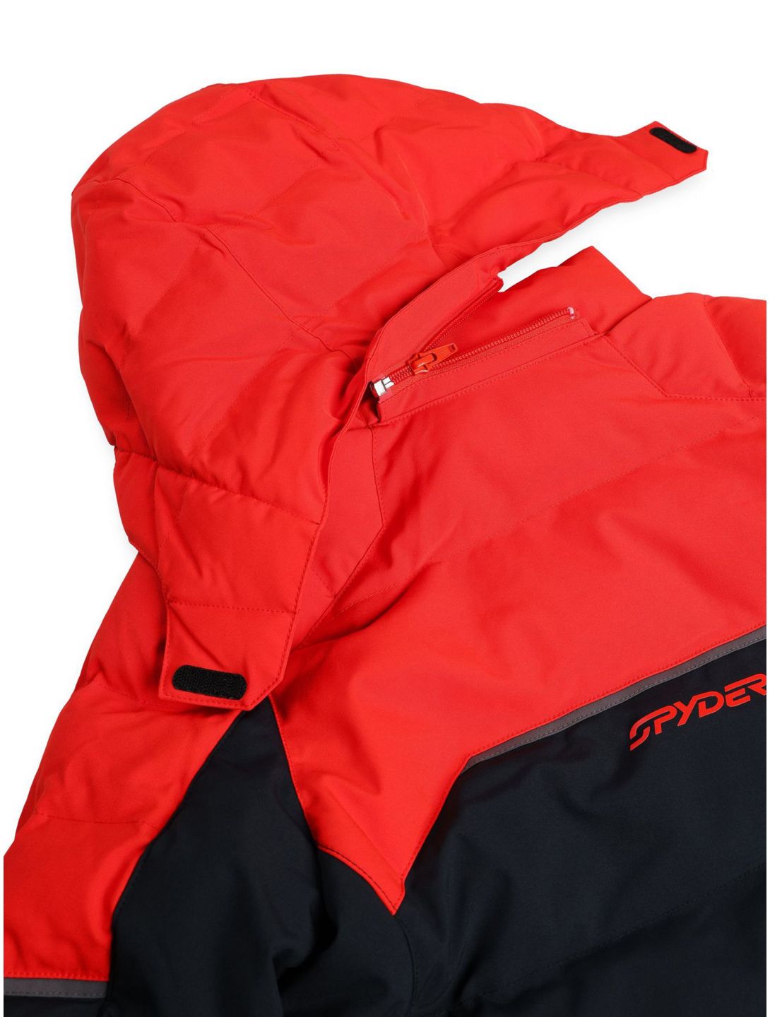 Spyder, Impulse Synthetic Down ski-jas kinderen Volcano rood, zwart 